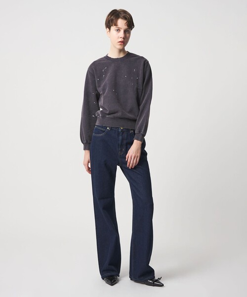 6 トレーナー スウェット 「6(ROKU)」ダメージ ペイント スウェット