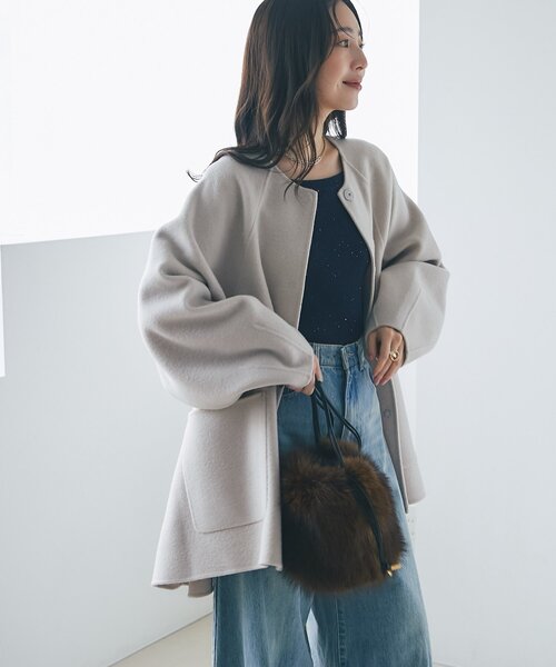 La boutique Bonbon（ラブティックボンボン） ノーカラーコート コート