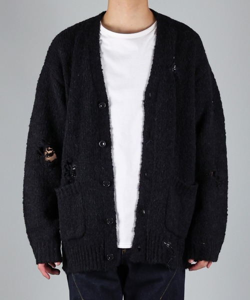 NUMBER (N)INE（ナンバーナイン） カーディガン WOOL ALPACA RIPPED