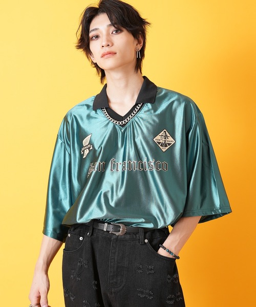 tシャツ a.p.o.v. ナンバリングサッカーゲームシャツ メンズ