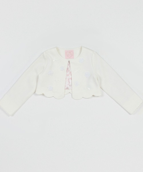 mezzo piano フォーマル 発表会 卒園式 入学式 花モチーフ裾スカラップ