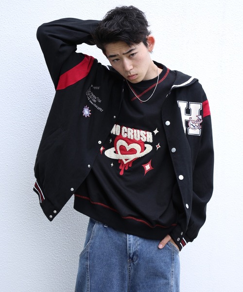 スタジャン HOOK -original- リバーシブルセーラーカラーブルゾン