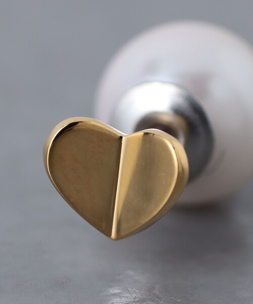 MAYU（マユ） ピアス 「MAYU」ミニハート フェイクパール 片耳ピアス