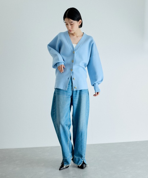 ADAM ET ROPE'（アダムエロペ） カーディガン トライアングルボタン