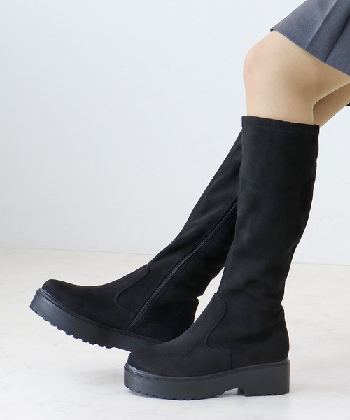 Love Hunter スタッズ付き黒ロングブーツ y2k 楽天市場】