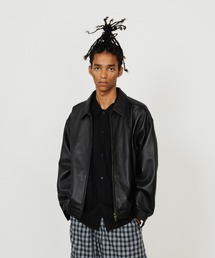 BEAMS（ビームス） ブルゾン アウター ワイドフィット レザー ジップ