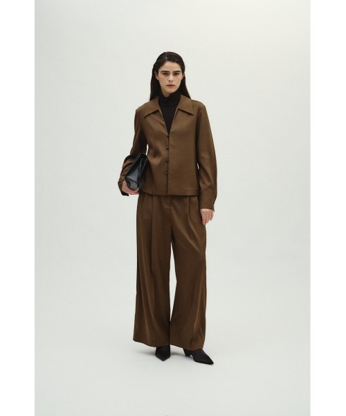 RIM.ARK ブラウス シャツ Open collar slim SH JK オープンカラー