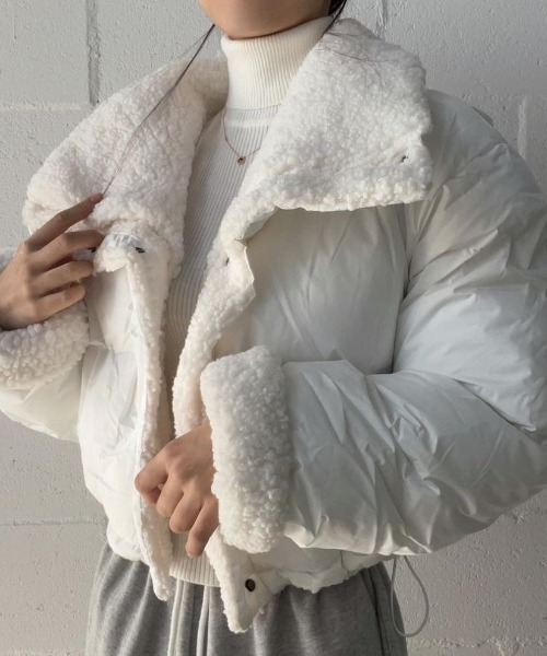 DIAVEL ダウンコート ダウンジャケット リバーシブルショート丈