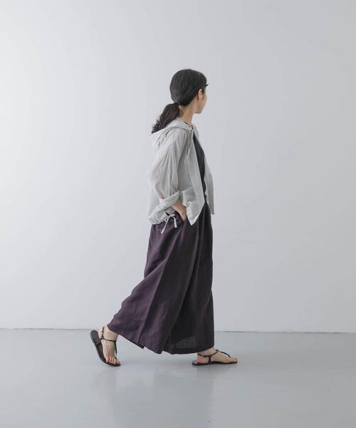 かぐれ ブラウス シャツ コットンシルクシアーフーディシャツ