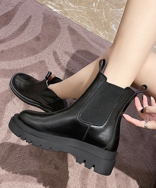 STYLEBLOCK（スタイルブロック） ブーツ 厚底サイドゴアショートブーツ