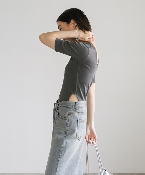 select MOCA（セレクトモカ） tシャツ バックオープンカップ付きリブ