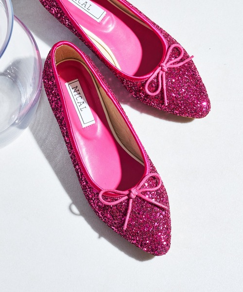 NICAL バレエシューズ パンプス 「NICAL」ポインテッドトゥグリッター