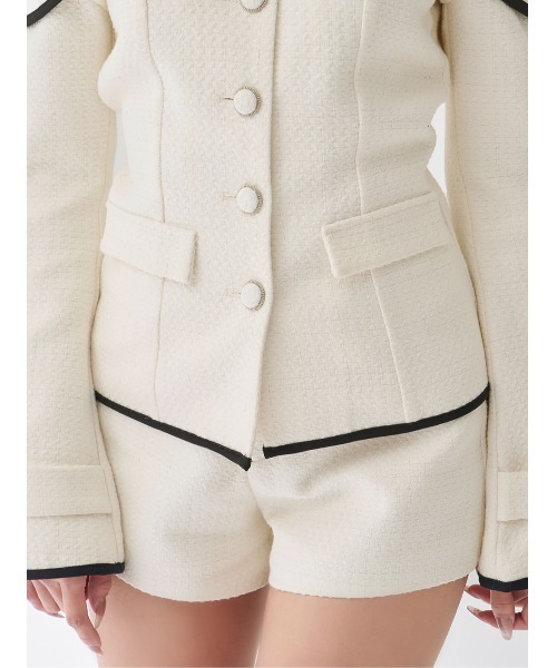 Darich（ダーリッチ） ボンディングツイードオフショルチュニック