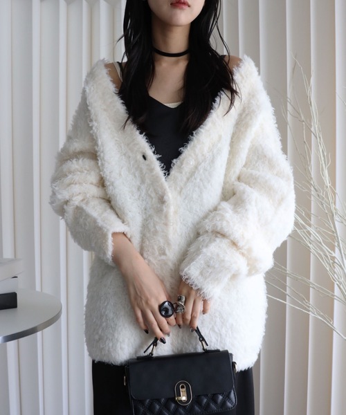 YENNA カーディガン 「テディベアカーディガン/プルオーバー」シャギー