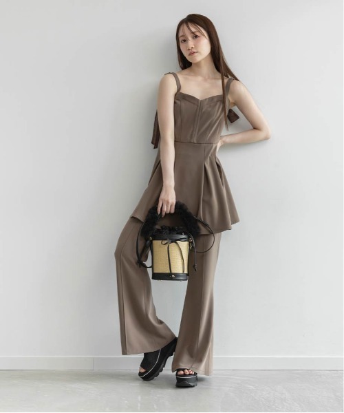 RANDA（ランダ） ハンドバッグ 2WAYチュールフリルハンドルカゴバッグ