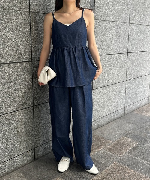 RANAN（ラナン） セットアップ デニムキャミビスチェセットアップ