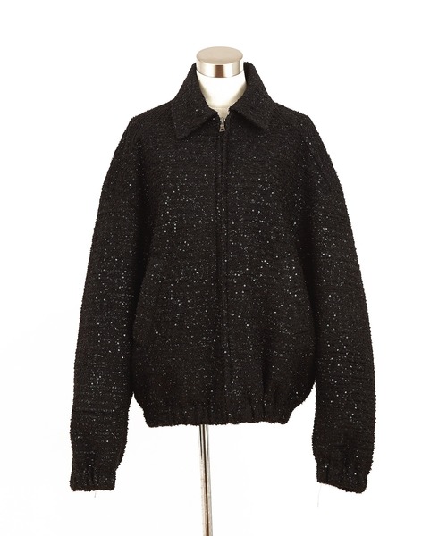 ブルゾン アウター a.p.o.v. スパンコールツイードジャケット メンズ