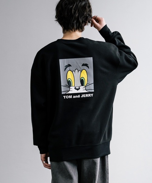 トレーナー スウェット 新色追加 TOM＆JERRY トムとジェリー オーバー