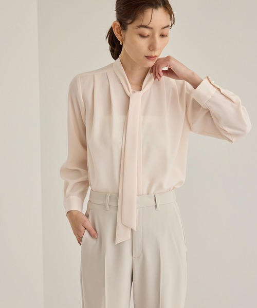 ROPE'（ロペ） ブラウス シャツ 「洗える」ボウタイブラウス「春服