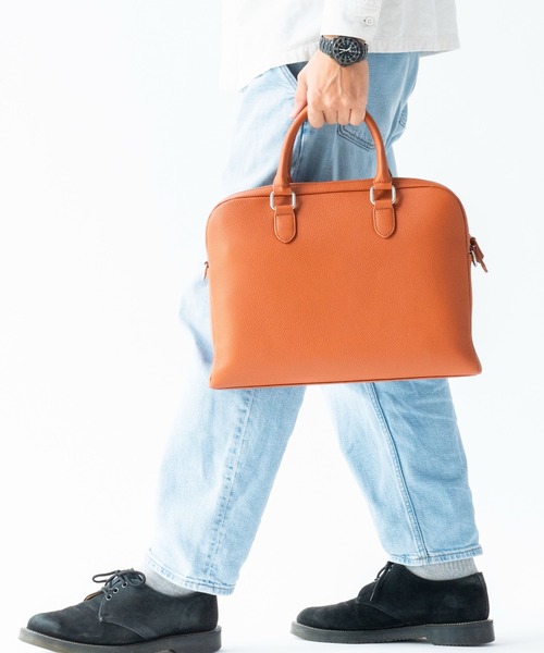 MURA（ムラ） ビジネスバッグ 薄型 ダブルジッパー シュリンクレザー