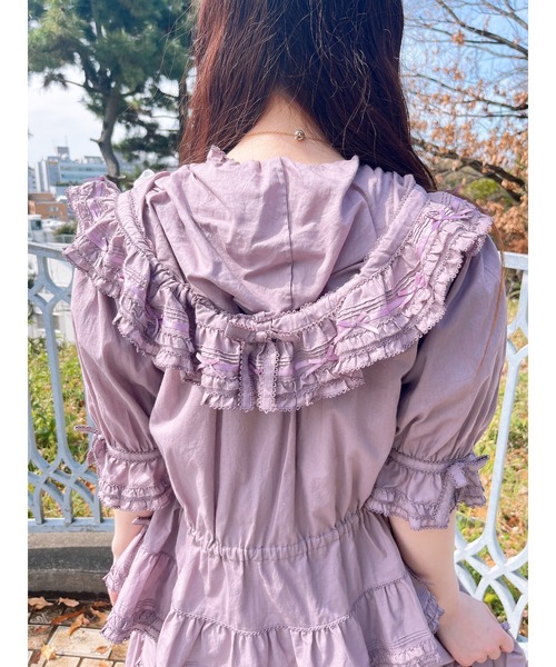 PINK HOUSE（ピンクハウス） ブラウス シャツ フード付きローン