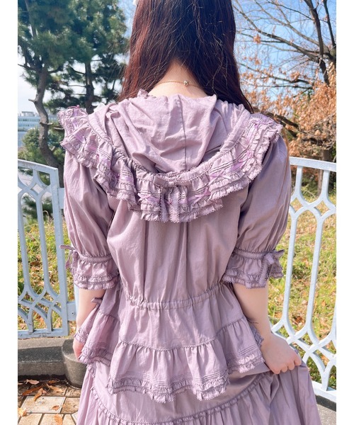 PINK HOUSE（ピンクハウス） ブラウス シャツ フード付きローン