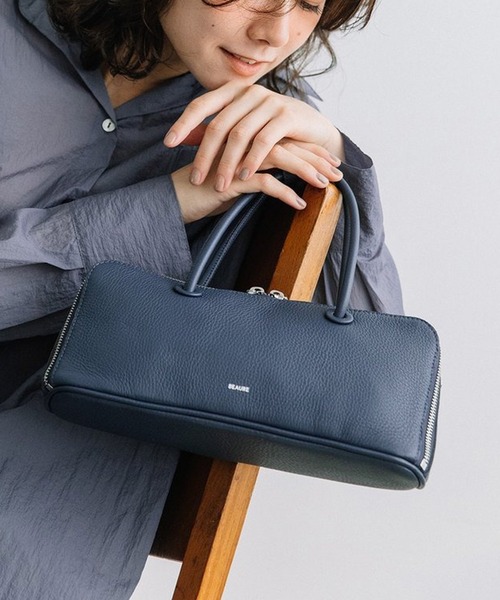 Beau're（ヴュレ） ボストンバッグ 「BEAURE」2way カウレザー ワイド