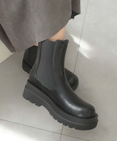 AmiAmi（アミアミ） ブーツ トラックソールサイドゴアブーツ/ショート