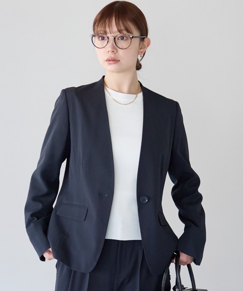 RIRIYANO（リリヤーノ） セットアップ 「洗える」2点テーパードパンツ