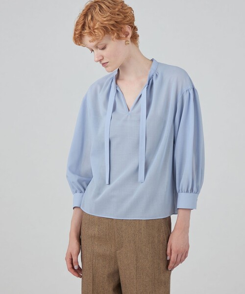 MACPHEE（マカフィー） ブラウス シャツ ポリステルウールボイル