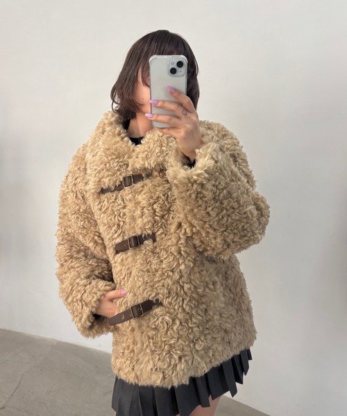 コート アウター スタンドカラー プードルファーコート FD23W223「Fano