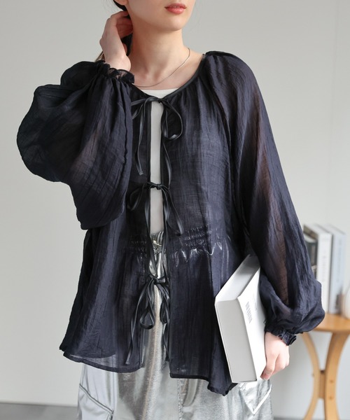 sakishimatokyo ブラウス シャツ 「2WAY」シアーブラウス / ボリューム