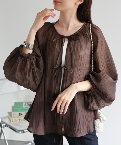 sakishimatokyo ブラウス シャツ 「2WAY」シアーブラウス / ボリューム