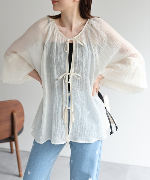 sakishimatokyo ブラウス シャツ 「2WAY」シアーブラウス / ボリューム