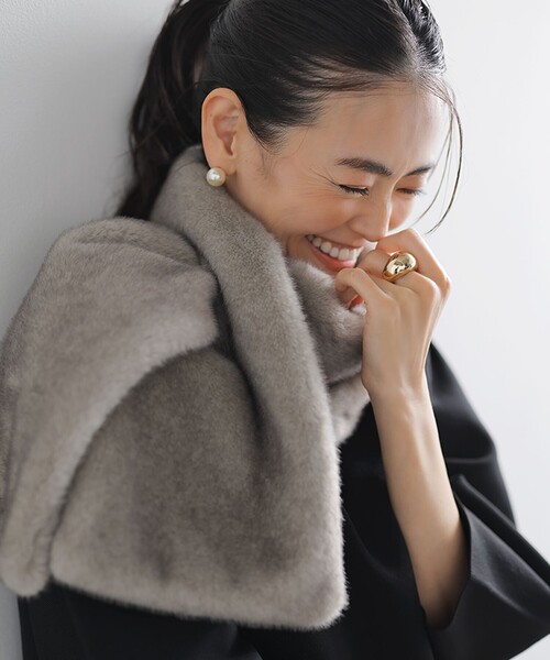 23区（ニジュウサンク） マフラー ストール フェイクファー ティペット