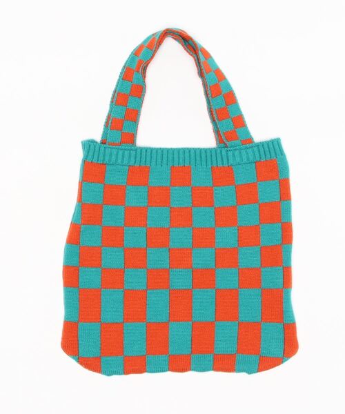 STYLEBLOCK（スタイルブロック） トートバッグ 市松模様ニットトート