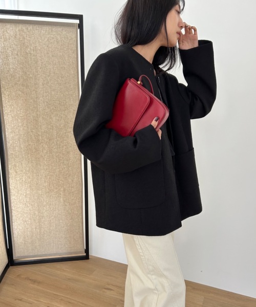 Didot.showroom ジャケット ノーカラージャケット ノーカラー ツイード