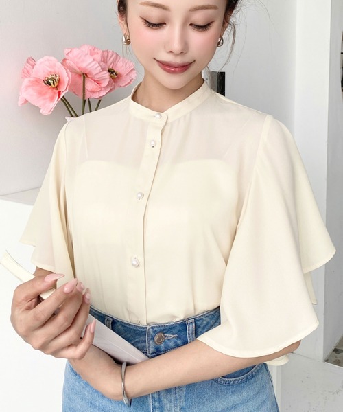 moment+ ブラウス シャツ 「累計販売枚数1万枚突破！」シフォンジョー