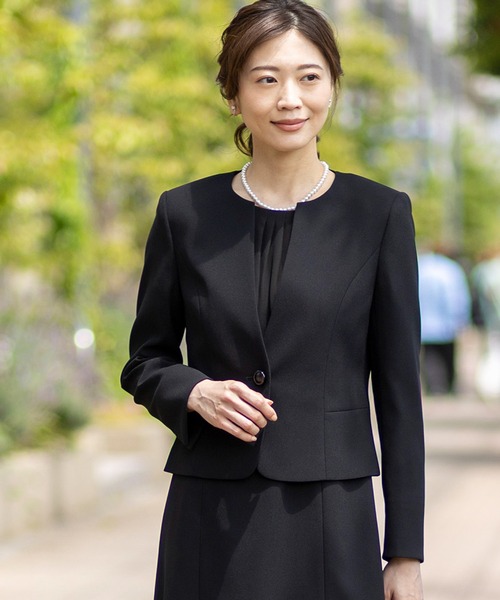 CARETTE（カレット） セットアップ 洗える ノーカラージャケットの