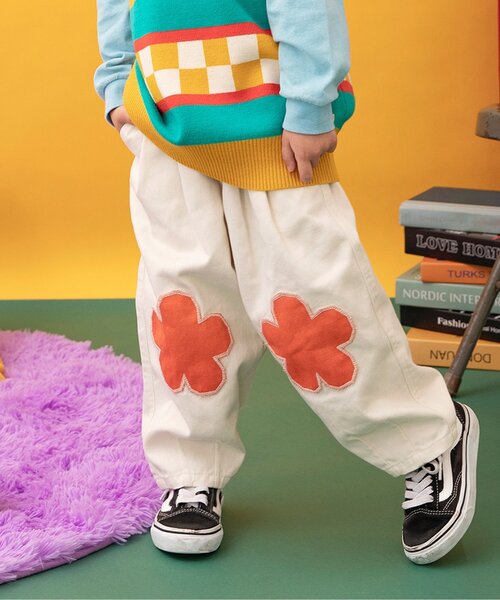 BREEZE（ブリーズ） パンツ Im Jelly！フラワーパッチタックパンツ