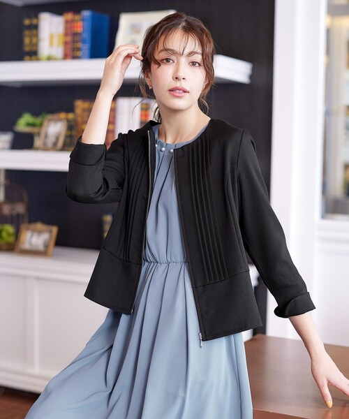 Tiaclasse ワンピース 「洗える」タックパールワンピース : ZOZOTOWN