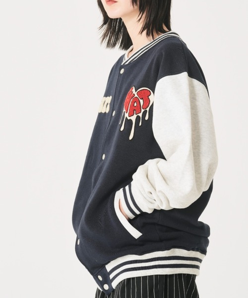 CORISCO（コリスコ） スタジャン 裏起毛サガラ刺繍スタジャン(M1