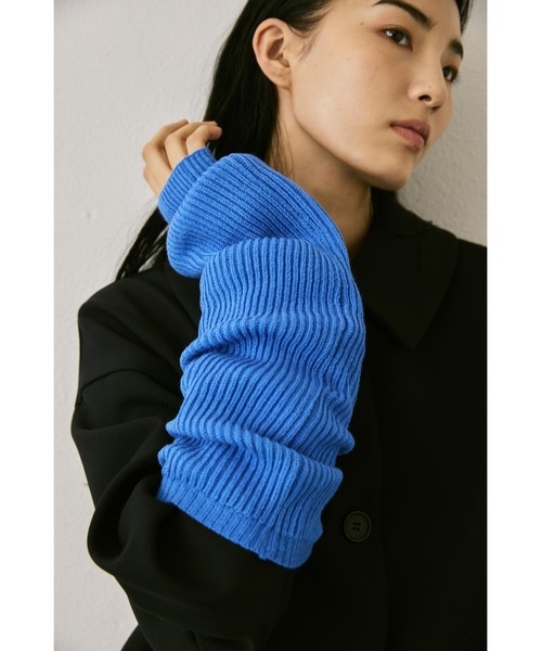 un/neu アームカバー ルーズニットアームウォーマー / リブニット