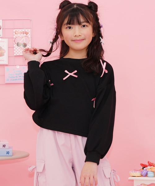 Bee des Bee tシャツ クロップド丈 リボントップス キッズ 子供服