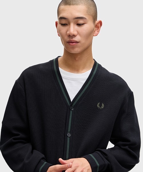FRED PERRY（フレッドペリー） カーディガン Tipped Pique Texture