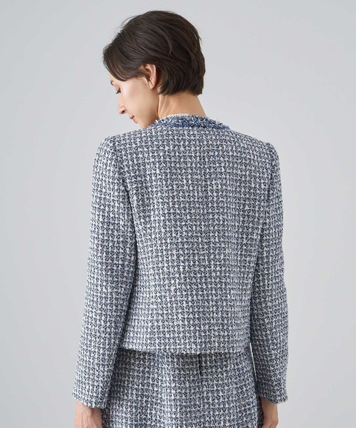 ANAYI（アナイ） ジャケット ノーカラージャケット ミックスツイード