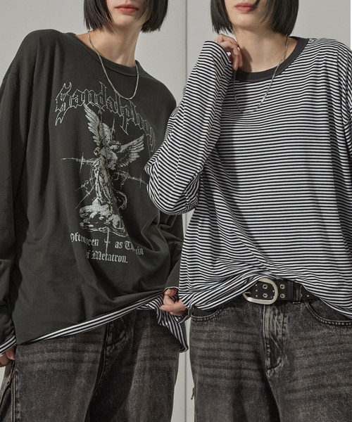 tシャツ 「Alfred Alex」2WAYリバーシブル ヴィンテージライク ビッグ