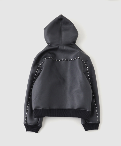 AFB（エーエフビー） ブルゾン アウター HOODED STUDDED BOMBER メンズ