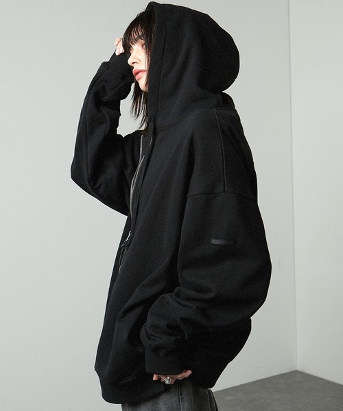 パーカー 「Alfred Alex」Rubber Logo Zip Hoodie/ラバーロゴ