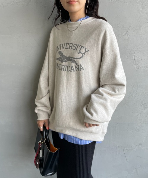 AMERICANA（アメリカーナ） トレーナー スウェット カレッジプリント